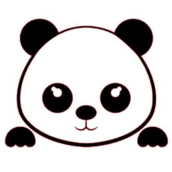 Stickers Panda 85x67