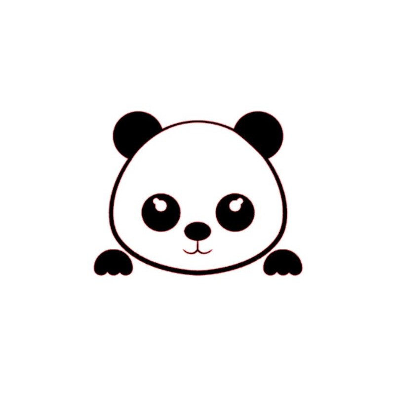 Stickers Panda 85x67