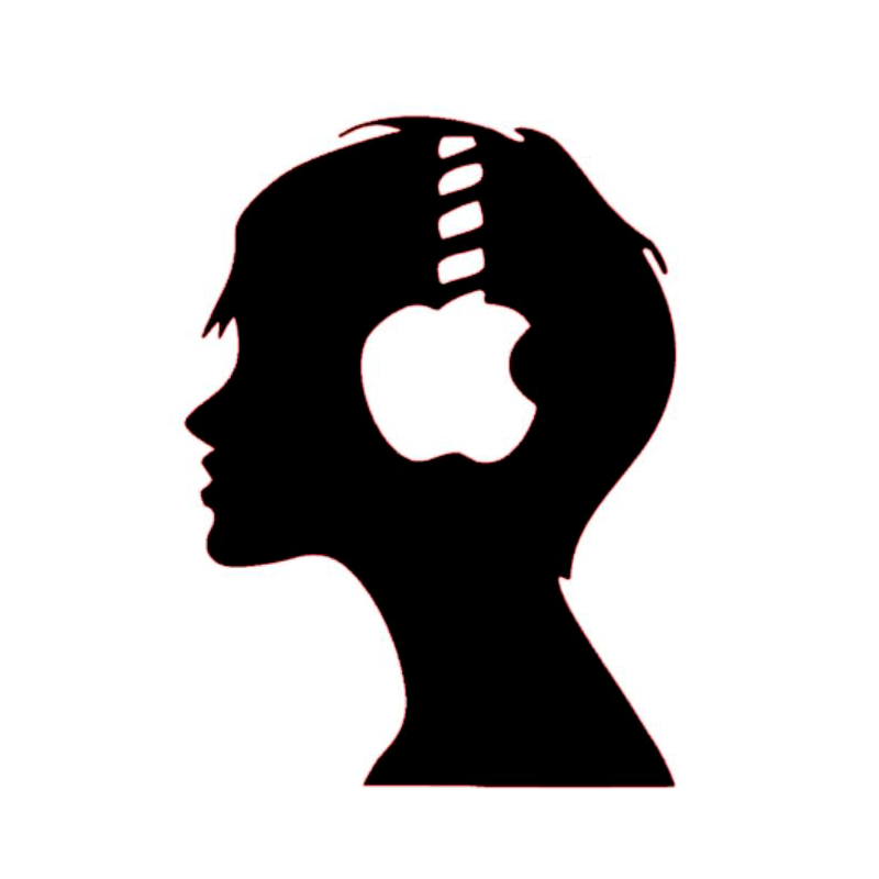 Stickers silhouette apple 90x123