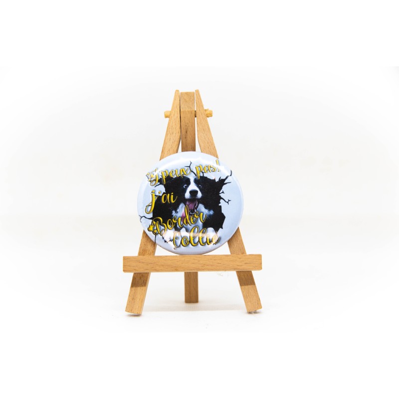 Badge J'peux pas j'ai Border Collie